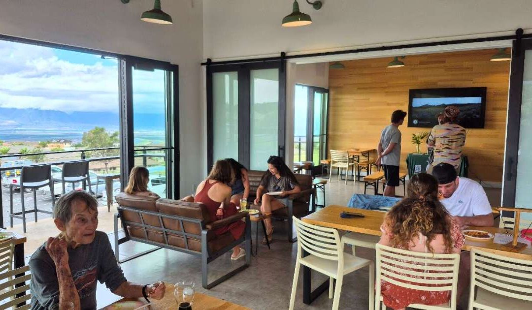 Department of the Interior staff and community members gathered for Pint & Pizza for the Park at Lāhaina Brew Co.’s Upcountry Taproom.